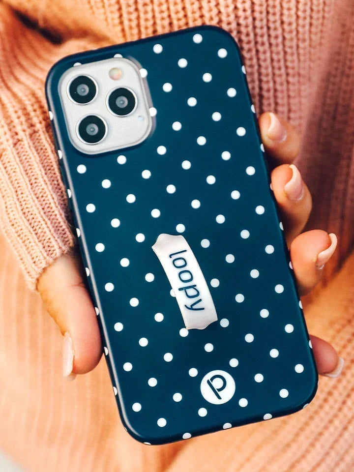 Navy Polka Dot